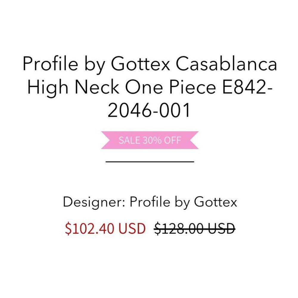 NWT Profile By Gottex Casablanca Lace-Up V-Neck One Piece Swim Bathing Suit 14 - Picture 13 of 13